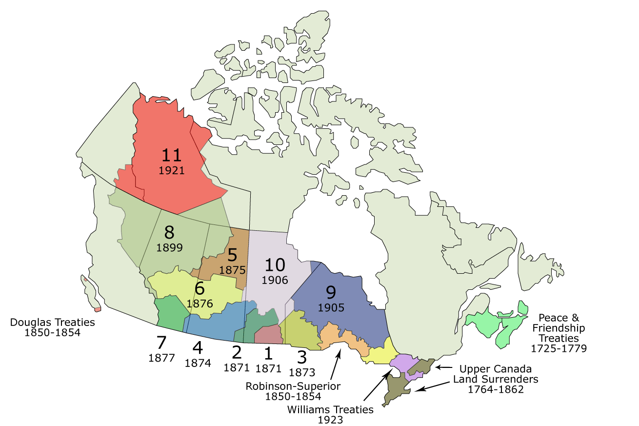 Image result for treaty map of canada